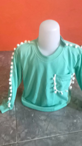 blouse pom pom  ANAK 1-6 TAHUN
