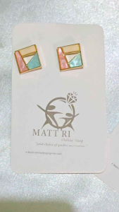 Matt Ri-Quality Prismatic Fashion Earring Hypoallergenic Non tarnish-030for women casual accessories