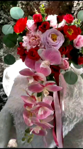 hand bouquet wedding pernikahan pengantin artificial premium