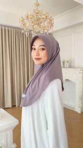 Bergo Kenan Jersey Premium Size M Hijab Instant Bahan Jersey Warna Beragam Untuk Hijab - Lazada