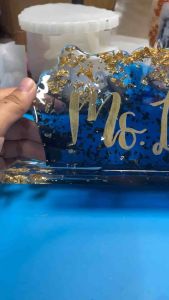Fancyartsy Royalty Table Name Plate Mold/Wave Design Desktop Signage Mold 1 set