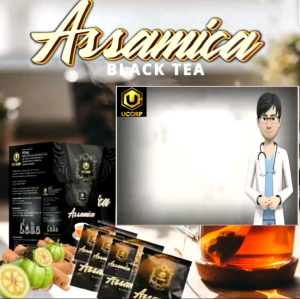 UCorp ASSAMICA BLACK TEA ORIGINAL (1 BOX - 20 TEA BAGS) 100% PURE NATURAL ORGANIC SAFE AND EFFECTIVE BEST For Uti Kidney Stone Diabetes Highblood Gout Arthritis Prostate Galstone Acid Reflux Uric Acid And Other Serious Diseases