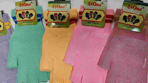 3 Pasang Sarung Tangan Motor Rajut Bintik Setengah Jari Warna