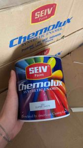 CAT SEIV Chemolux 1L Hitam dan Putih / Cat Kayu dan Besi