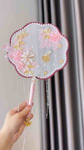 (SẴN 3 MÀU) Quạt cầm tay cô dâu sang trọng thiết kế siêu đẹp phụ kiện đám cưới chụp hình cổ trang