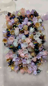 20gram manik kelopak bunga tulip warna uv kilap cantik premium