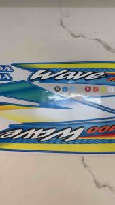 Bộ tem Wave Thái 2003 màu xanh ngọc hàng nhập Thái Lan chất lượng cao dành trang trí riêng cho dòng xe này tem in lụa tẩy phim lên màu ánh kim loại zin theo xe giá bán cực tốt bán lẻ như bán sỉ