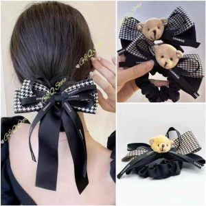 Dây Cột Tóc Đuôi Ngựa Xếp Ly Phong Cách Thu Đông Cổ Điển Đơn Giản Dành Cho Nữ