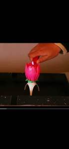 Party party supplies creative cute lotus blossom music candle lotus candle romantic birthday cake candle
