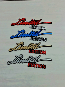 Emblem Motor Akrilik Logo Limited Edition Motor Timbul 3D aksesoris Motor dan Mobil Stiker Timbul