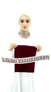 [Berdagu] Size L Berdagu Moscrepe + Free Inner Black And White Edition / Tudung Sarung Syria Moscrepe Berdagu