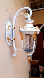 Garansi Lampu dinding outdoor waterproof Kode B - 087 R/S White List Gold Tahan Air - Anti Karat