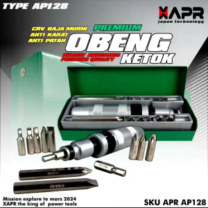 APR JAPAN Obeng Ketok Screwdriver 1/4inch 13pc box baja pembuka baut AP128