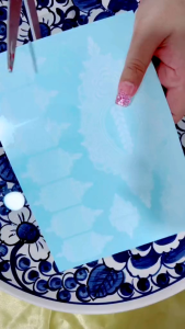 Henna tangan warna putih untuk pengantin wanita Henna Arab india