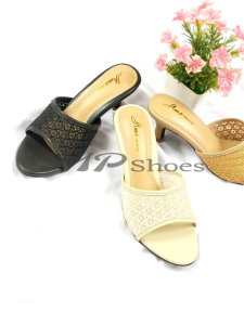 DLimi Althetya Sendal Wanita Sendal Heels 5cm Brokat