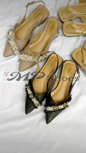 DLimi Arleth. Mules Wanita Heels/Hak 3cm