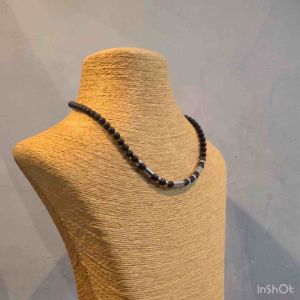 CW Manila - 0RION Adjustable Necklace - 6mm Matte Onyx Stones with Hematite Spacers