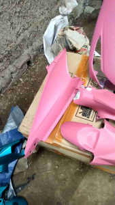 Full Body Halus! Cover Full Body Halus Motor Honda Beat Karbu Warna Putih Susu Doff