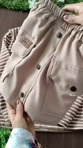 Orisabilaqu Set Rok Panjang Anak Perempuan Oneset Knit