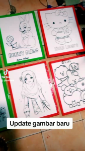 Paket 100 Pcs Styrofoam Bergambar & List Lakban Ukuran 30 40