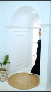 gamis hitam jetblack full hitam pekat m l xl xxl bahan jetblack adeem terlarisss
