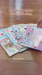 1 Quyển Bóc Dán Sticker Trò Chơi Đồ Hàng Trang Trí Nhà Cửa Đi Siêu Thị Du Lịch Biển Tiệm Thú Cưng Phố Ẩm Thực - Đồ Chơi Cho Bé Yêu