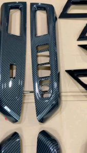 Panel Agya Ayla 2023-2026 Armrest Center Front AC Shifter Inner Handle Hitam Wood Carbon