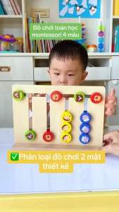 Đồ chơi trí tuệ Montessori- Logic toán học 2 mặt (Tặng kèm đồng hồ cát). Trò chơi cho bé phát triển trí thông minh