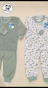 Top 3 Setelan Baju Bayi Seri Sage Panjang Kancing Bahu Usia 0-12 Bulan Motif Hewan Polos