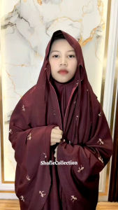 Mukena Traveling Coquette Pita 2in1 Katun Bordir