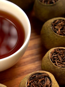 Trà Phổ Nhĩ quýt 1 viên dùng thử trà Phổ Nhĩ Quất trà Tiểu Thanh Cam