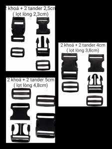 Bộ 2 Khoá paracord chốt cài quai cặp balo khóa cài nhựa rẻ đẹp