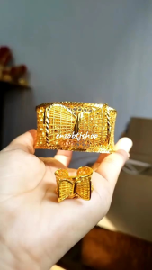 GELANG BANGKOK TERBARU MOTIF PITA FREE CINCIN BANGKOK PITA LAPIS EMAS 24K