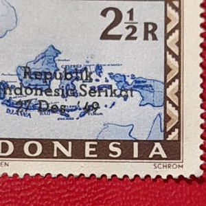 Prangko Indonesia Kuno Rp 2½ CT RIS Tahun 1949 UN USED