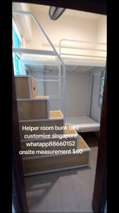Helper room bunk bed customize singapore#spacesavingfurniture #helper#singapore