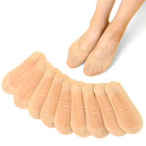 Kaos Kaki Wanita Telapak Point Ant Slip Warna Hitam dan Krem