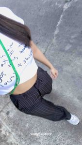 Cara Pants (ขากระบอกลายทาง)