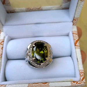 Cincin Batu Hijau Peridot Super Elegant