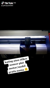cutting sticker untuk plat nomor motor sepasang atau depan belakang gratis nama