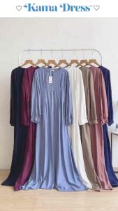 SIAMA KAMA MAXI DRESS CRINKLE POLOS BY MOELA