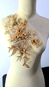 lace bordir bunga 3d