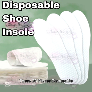 [SG] [FREE SHIP] 20 Pieces Disposable Shoe Insole Insert Insoles Inserts Absorb Sweat Prevent Smelly Stinky Foot Feet
