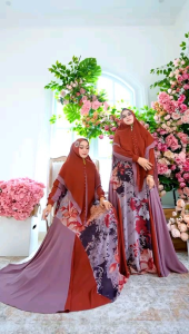 gamis syari kamila/fiona series  terbaru BY AC COLECCTION bahan ceruty premium
