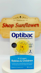 Men Vi Sinh Optibac Probiotics Hồng Cho Bé Từ Sinh đến 12 tuổi hộp 30 gói của Anh Quốc