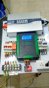 พลังแสงอาทิตย์inverter 6500 วัตต์24 โวลท์pure sine wavechargerแท้ charger mppt บูธกระแสชาร์จได้ดี ติดตั้งระบบตำตัดในตัว ชุดอุปกรณ์มี ตัวอินเวอร์เตอร์6600w/24/48V /charger mpptตั้งค่าง่าย/เบรคเกอร์DC 63แอมป์ควบคุมไฟแบตเตอรี่/ เบอคเกอร์ 32แอมป์คว