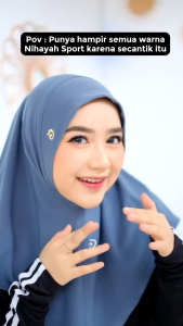 NIHAYAH Sport Daffi Hijab Olahraga Premium Jersey Malay Malaysia Seamless Bergo Kerudung Jilbab Pound Fit Yoga Aerobik Instan Best Seller