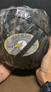 Tali rafia hitam 500 gram| tali plastik hitam