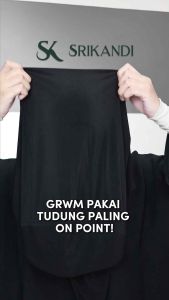 Tudung SriKandi Hitam - Tudung Army Navy Bomba | Tudung Uniform | Tudung Kerja | Jaminan 180 Hari | Tudung Serap Peluh | Tudung Lembut & Sejuk