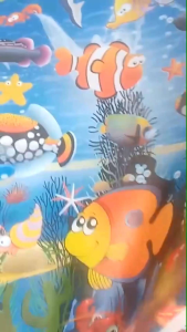 Tikar karpet lantai spons 120x120cm karakter gambar