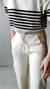 S6650 Pdk Waverly Short Sleeve Knit Cargo 2pcs Set Oneset Setelan Baju Wanita